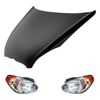 Replacement - 3-Piece Kit (Driver and Passenger Side Headlights, Hood Panel)