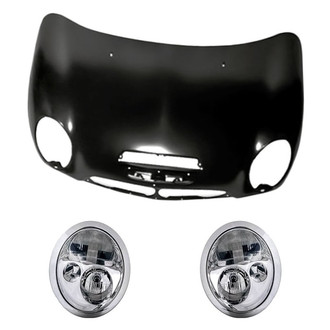 Replacement - 3-Piece Kit (Driver and Passenger Side Headlights, Hood Panel) (Standard Line)
