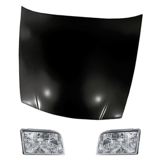 Replacement - 3-Piece Kit (Driver and Passenger Side Headlights, Hood Panel) (Standard Line)