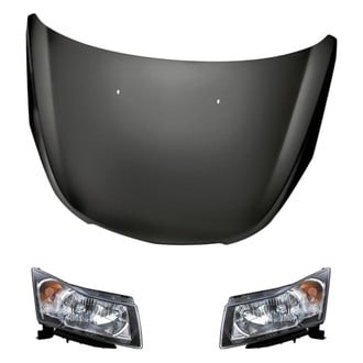 Replacement - 3-Piece Kit (Driver and Passenger Side Headlights, Hood Panel) (Standard Line)
