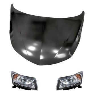 Replacement - 3-Piece Kit (Driver and Passenger Side Headlights, Hood Panel) (Standard Line)