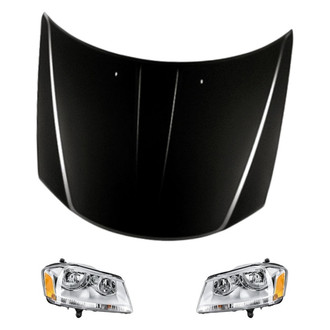Replacement - 3-Piece Kit (Driver and Passenger Side Headlights, Hood Panel)