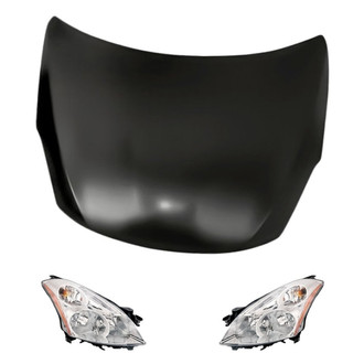 Replacement - 3-Piece Kit (Driver and Passenger Side Headlights, Hood Panel) (Standard Line)