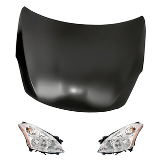Replacement - 3-Piece Kit (Driver and Passenger Side Headlights, Hood Panel) (Standard Line)