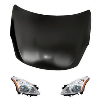 Replacement - 3-Piece Kit (Driver and Passenger Side Headlights, Hood Panel) (Standard Line)