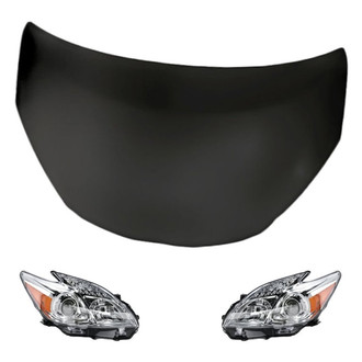 Replacement - 3-Piece Kit (Driver and Passenger Side Headlights, Hood Panel)