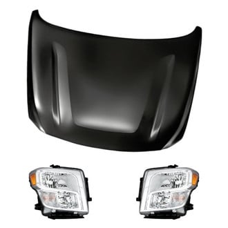 Replacement - 3-Piece Kit (Driver and Passenger Side Headlights, Hood Panel) (Standard Line)