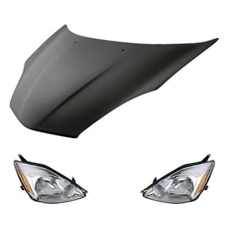 Replacement BNDL-281501 - 3-Piece Kit (Driver and Passenger Side Headlights, Hood Panel) (Standard Line)