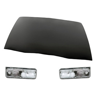 Replacement - 3-Piece Kit (Driver and Passenger Side Headlights, Hood Panel) (Standard Line)