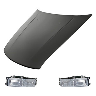 Replacement - 3-Piece Kit (Driver and Passenger Side Headlights, Hood Panel) (Standard Line)