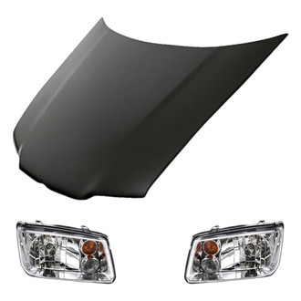 Replacement - 3-Piece Kit (Driver and Passenger Side Headlights, Hood Panel)