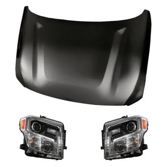 Replacement - 3-Piece Kit (Driver and Passenger Side Headlights, Hood Panel) (Standard Line)