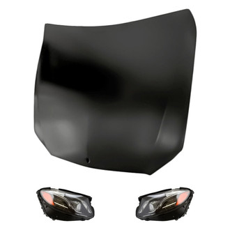 Replacement - 3-Piece Kit (Driver and Passenger Side Headlights, Hood Panel) (Standard Line)