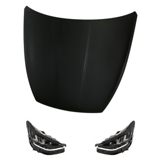 Replacement - 3-Piece Kit (Driver and Passenger Side Headlights, Hood Panel) (Standard Line)