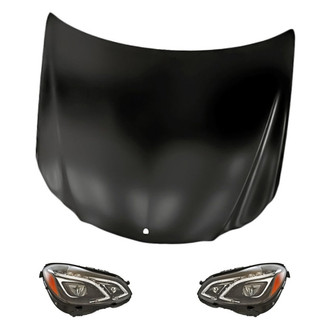 Replacement - 3-Piece Kit (Driver and Passenger Side Headlights, Hood Panel) (Standard Line)