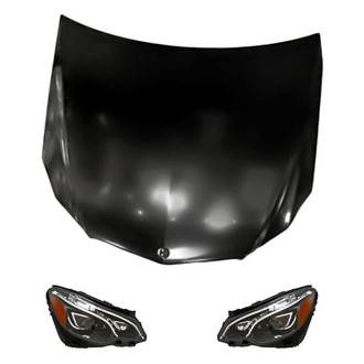 Replacement - 3-Piece Kit (Driver and Passenger Side Headlights, Hood Panel) (Standard Line)