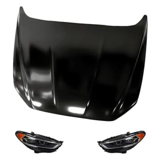 Replacement - 3-Piece Kit (Driver and Passenger Side Headlights, Hood Panel) (Standard Line)