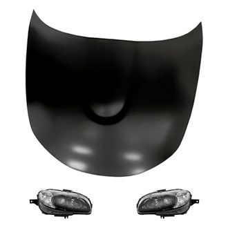 Replacement - 3-Piece Kit (Driver and Passenger Side Headlights, Hood Panel) (Standard Line)