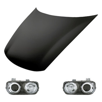 Replacement - 3-Piece Kit (Driver and Passenger Side Headlights, Hood Panel) (Standard Line)