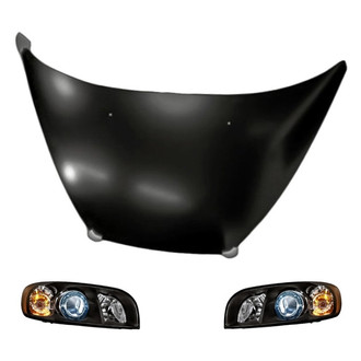 Replacement - 3-Piece Kit (Driver and Passenger Side Headlights, Hood Panel) (Standard Line)