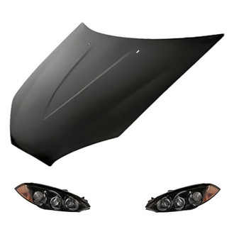 Replacement - 3-Piece Kit (Driver and Passenger Side Headlights, Hood Panel) (Standard Line)