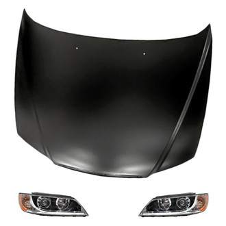 Replacement - 3-Piece Kit (Driver and Passenger Side Headlights, Hood Panel) (Standard Line)
