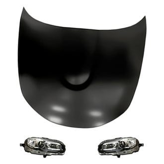 Replacement - 3-Piece Kit (Driver and Passenger Side Headlights, Hood Panel) (Standard Line)