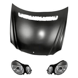 Replacement - 3-Piece Kit (Driver and Passenger Side Headlights, Hood Panel) (Standard Line)