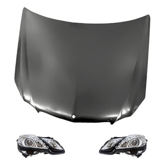 Replacement - 3-Piece Kit (Driver and Passenger Side Headlights, Hood Panel) (Standard Line)