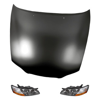 Replacement - 3-Piece Kit (Driver and Passenger Side Headlights, Hood Panel) (Standard Line)