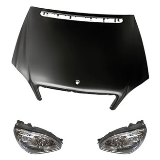 Replacement - 3-Piece Kit (Driver and Passenger Side Headlights, Hood Panel) (Standard Line)
