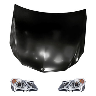 Replacement - 3-Piece Kit (Driver and Passenger Side Headlights, Hood Panel) (Standard Line)