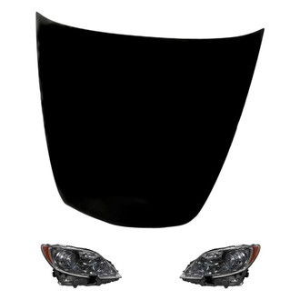 Replacement - 3-Piece Kit (Driver and Passenger Side Headlights, Hood Panel) (Standard Line)