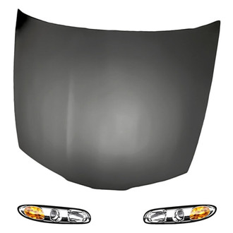 Replacement - 3-Piece Kit (Driver and Passenger Side Headlights, Hood Panel) (Standard Line)