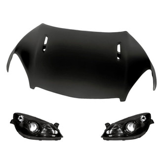 Replacement - 3-Piece Kit (Driver and Passenger Side Headlights, Hood Panel) (Standard Line)