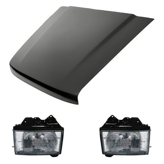Replacement - 3-Piece Kit (Driver and Passenger Side Headlights, Hood Panel) (Standard Line)