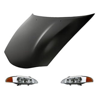 Replacement - 3-Piece Kit (Driver and Passenger Side Headlights, Hood Panel) (Standard Line)