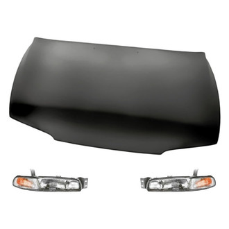Replacement - 3-Piece Kit (Driver and Passenger Side Headlights, Hood Panel) (Standard Line)