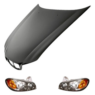 Replacement - 3-Piece Kit (Driver and Passenger Side Headlights, Hood Panel) (Standard Line)