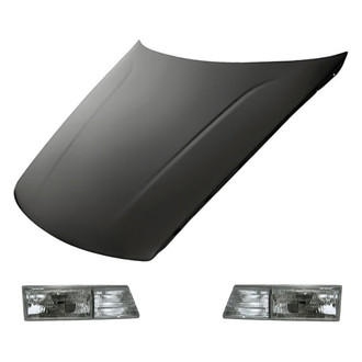 Replacement - 3-Piece Kit (Driver and Passenger Side Headlights, Hood Panel) (Standard Line)