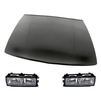 Replacement - 3-Piece Kit (Driver and Passenger Side Headlights, Hood Panel) (Standard Line)