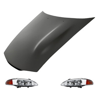 Replacement - 3-Piece Kit (Driver and Passenger Side Headlights, Hood Panel) (Standard Line)