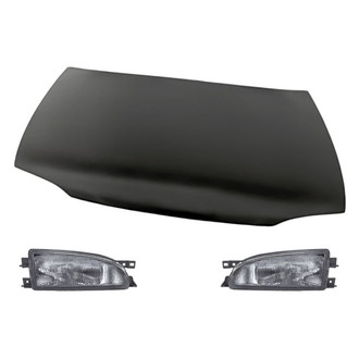 Replacement - 3-Piece Kit (Driver and Passenger Side Headlights, Hood Panel) (Standard Line)