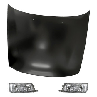 Replacement - 3-Piece Kit (Driver and Passenger Side Headlights, Hood Panel) (Standard Line)