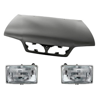 Replacement - 3-Piece Kit (Driver and Passenger Side Headlights, Hood Panel) (Standard Line)