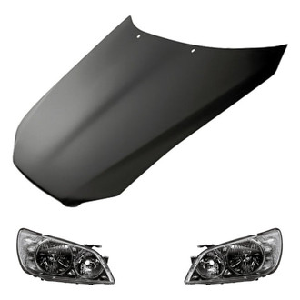 Replacement - 3-Piece Kit (Driver and Passenger Side Headlights, Hood Panel) (Standard Line)