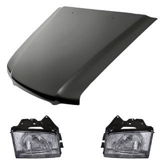 Replacement - 3-Piece Kit (Driver and Passenger Side Headlights, Hood Panel) (Standard Line)