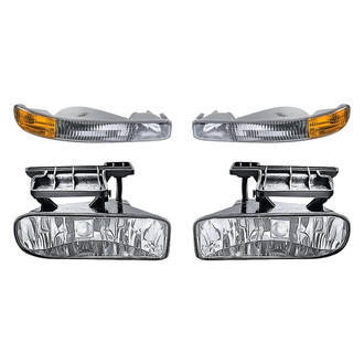 Replacement - 4-Piece Kit (Driver and Passenger Side Fog Lights, Driver and Passenger Side Turn Signal/Parking Lights)