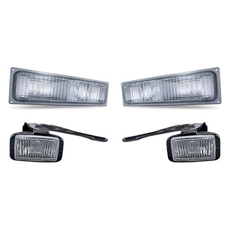 Replacement - 4-Piece Kit (Driver and Passenger Side Fog Lights, Driver and Passenger Side Turn Signal/Parking Lights) (Standard Line)