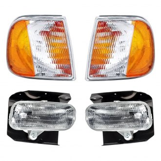 Replacement BNDL-282992 - 4-Piece Kit (Driver and Passenger Side Fog Lights, Driver and Passenger Side Turn Signal/Corner Lights Lens and Housing) (Standard Line)